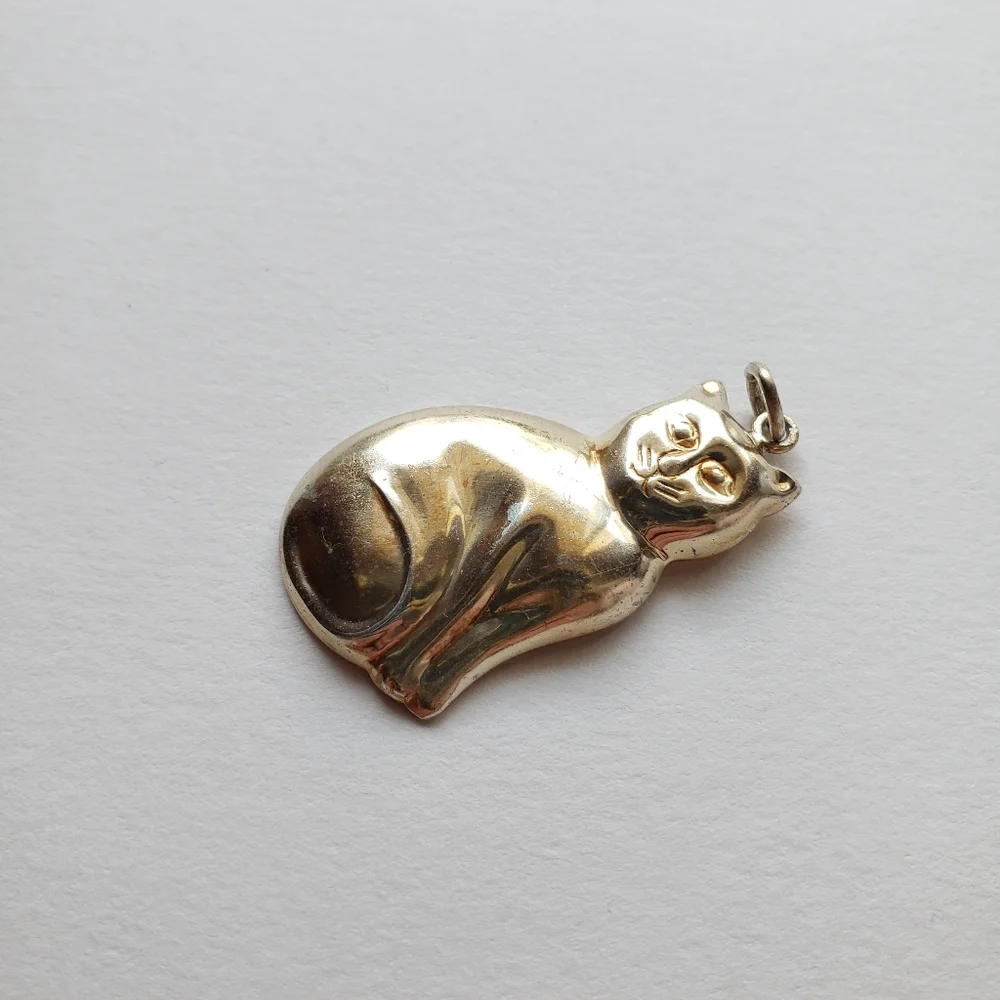 vintage signed NF 925 Sterling Silver Pendant - Picture 5 of 7